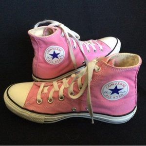 Converse CTA's Pink Hightops  Sz 5 1/2